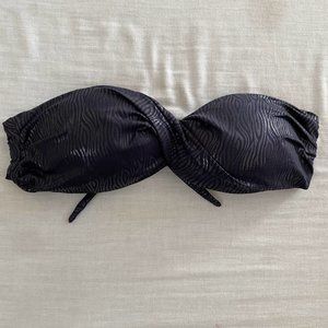 Maia Biquinis Brazilian Black Zebra Bandeau Bikini Top | Size M